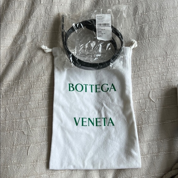 Bottega Veneta Metal Chevron Belt in Black and Silver. Size 65. Dust bag incl. - Picture 3 of 7